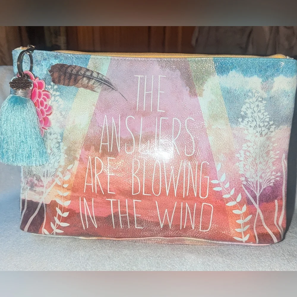 Papaya Art large tassel the Answer pouch.